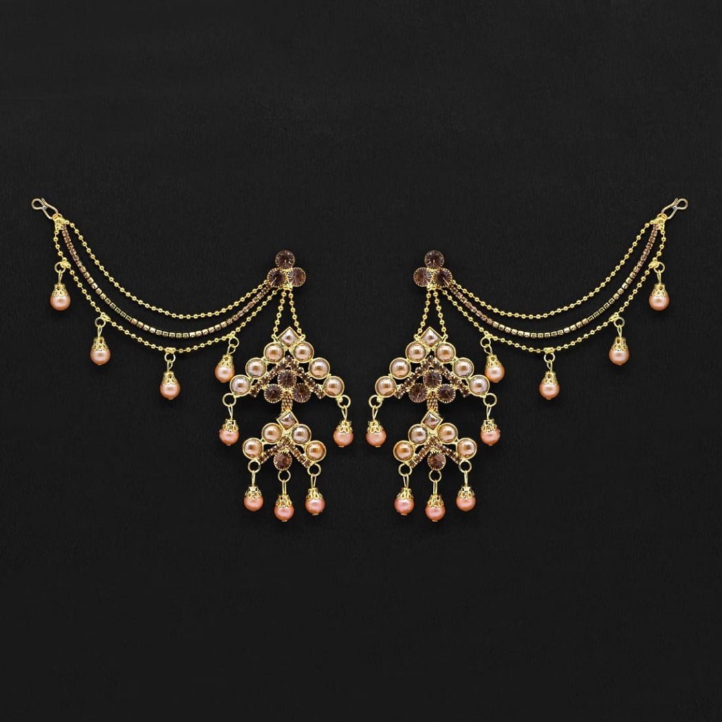 Haldi Mehandi Multicolor Flower Jewellery Set with Bahubali Earrings –  Saubhagyavati.in